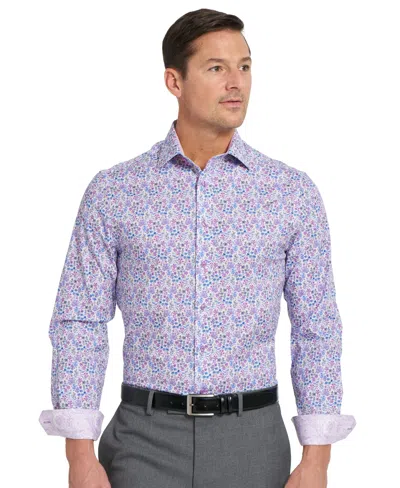 Nick Graham Men's Brighton Floral Print Dress Shirt In Blue