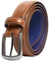 Nick Graham Men's Classic Core Belt With Double Stitching In Brown
