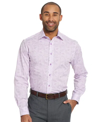 Nick Graham Men's Fenway Paisley Spread Collar Dress Shirt In Pink