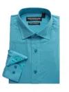 Nick Graham Men's Kaleidoscope Printed Dress Shirt In Aqua