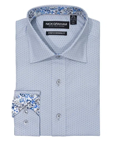 Nick Graham Men's Kaleidoscope Star Dress Shirt In Black