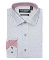Nick Graham Men's Modern Fit Diamond Square Dot Dress Shirt In Grey