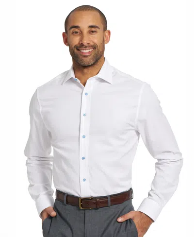 Nick Graham Men's Newbury Text Modern-fit Dress Shirt In White
