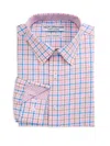 Nick Graham Men's Plaid Stretch Dress Shirt In Pink
