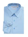Nick Graham Men's Printed Stretch Modern Fit Dress Shirt In Blue