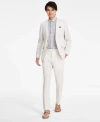 Nick Graham Men's Slim Fit Stretch Solid Tan Suit In Tan