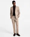 Nick Graham Men's Slim-fit Stretch Suit In Tan Windowpane
