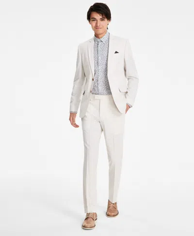 Nick Graham Men's Slim Fit Stretch Suits In Tan