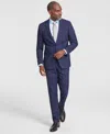 Nick Graham Men's Slim-fit Windowpane Check Suit In Navy Plaid
