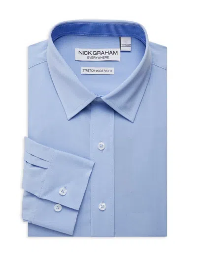 Nick Graham Babies' Men's Stretch Modern Fit Dress Shirt In Light Blue