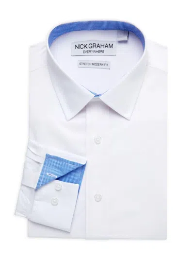 Nick Graham Babies' Men's Stretch Modern Fit Dress Shirt In White