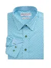 Nick Graham Men's Stretch-modern-fit Hexa Floral Dress Shirt