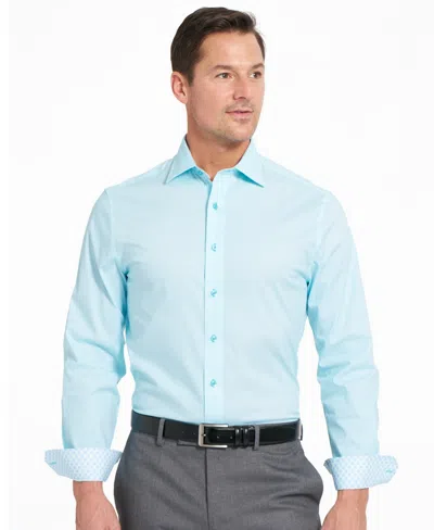 Nick Graham Men's Woven Tonal Dot Button-front Dress Shirt In Blue