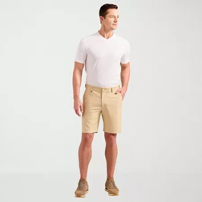 Nick Graham Mens 9" Stretch Fabric Quick Dry Golf Short In Brown