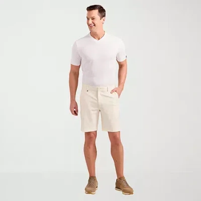 Nick Graham Mens 9" Stretch Fabric Quick Dry Golf Short In White