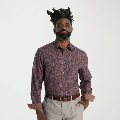 Nick Graham Mens Easy Care Dress Shirt In Purple