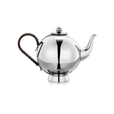 Nick Munro Silver Spheres Tea Infuser Large Wicker Handle