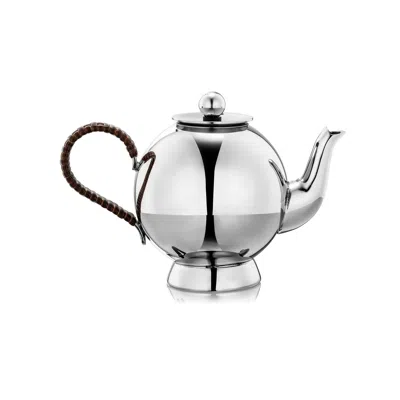Nick Munro Silver Spheres Tea Infuser Small Wicker Handle