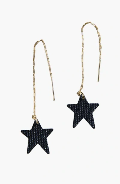 Nickel & Suede Afterglow Delta Earrings In Silver