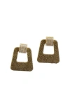 Nickel & Suede Avery Earrings In Brown