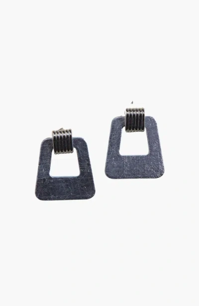Nickel & Suede Avery Earrings In Gold