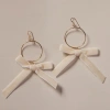 Nickel & Suede Claras Statement Earrings In Cream