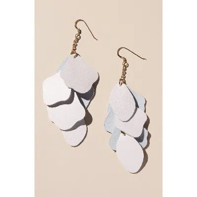 Nickel & Suede Florence Earrings In Multi