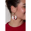 Nickel & Suede Indiana University Ninas Earrings In White