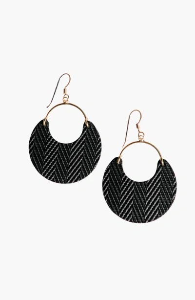 Nickel & Suede Ninas Leather Earrings