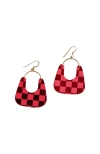Nickel & Suede Soft Pearl Noras Earrings In Bronze Leaf