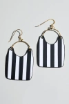Nickel & Suede Stripe Charlies Earrings In Multi