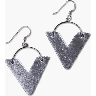 Nickel & Suede Sutton Earrings In Metallic