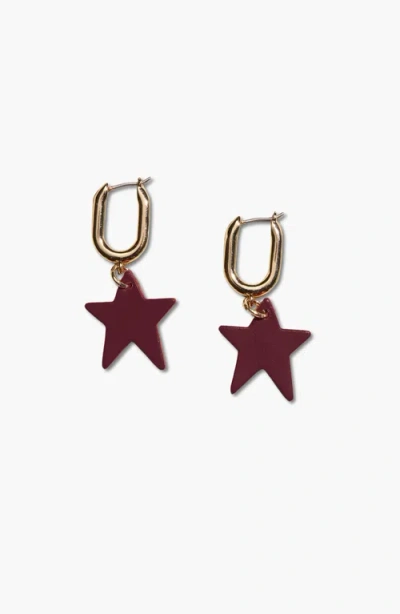 Nickel & Suede Tate Earrings In Gold