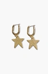 Nickel & Suede Tate Earrings In Gold