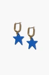 Nickel & Suede Tate Earrings In Blue