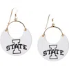 Nickel & Suede University Ninas Earrings In Silver