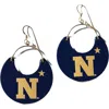 Nickel & Suede University Ninas Earrings In United States Naval Academy