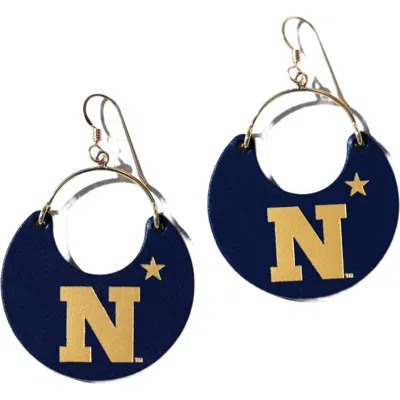 Nickel & Suede University Ninas Earrings In United States Naval Academy