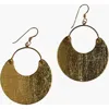 Nickel & Suede Ninas Earrings In Vintage Gold