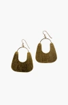 Nickel & Suede Soft Pearl Noras Earrings In Vintage Gold