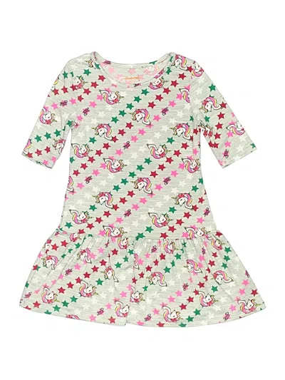 Pre-owned Nickelodeon Kids' 3/4 Sleeve Top Pink Square Neckline Tops