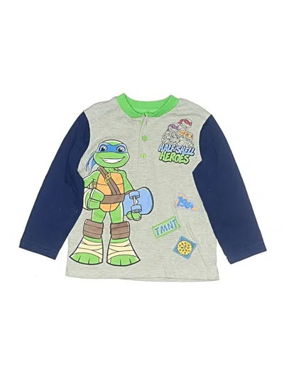 Pre-owned Nickelodeon Kids' Long Sleeve Polo Shirt In Gray