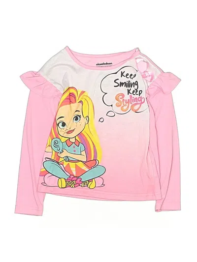 Pre-owned Nickelodeon Kids' Long Sleeve T-shirt In Pink