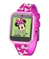 Nickelodeon Minnie Mouse Kid's Touch Screen Pink Silicone Strap Smart Watch, 46mm X 41mm In Pink