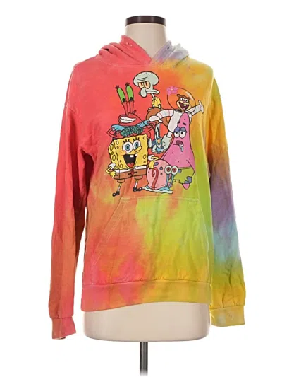 Pre-owned Nickelodeon Pullover Hoodie In Pink