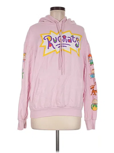 Pre-owned Nickelodeon Pullover Hoodie In Pink