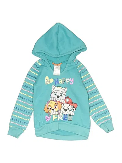 Pre-owned Nickelodeon Kids' Pullover Hoodie In Teal