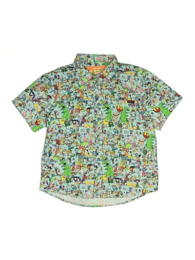 Pre-owned Nickelodeon Kids' Short Sleeve Polo Shirt In Green