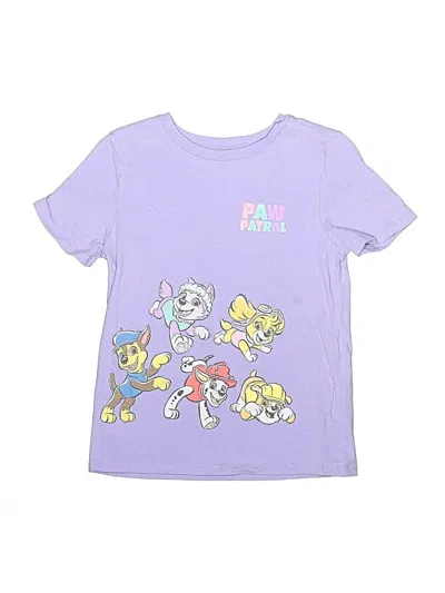 Pre-owned Nickelodeon Kids' Short Sleeve Top Purple Crew Neck Tops