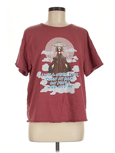 Pre-owned Nickelodeon Short Sleeve T-shirt In Burgundy